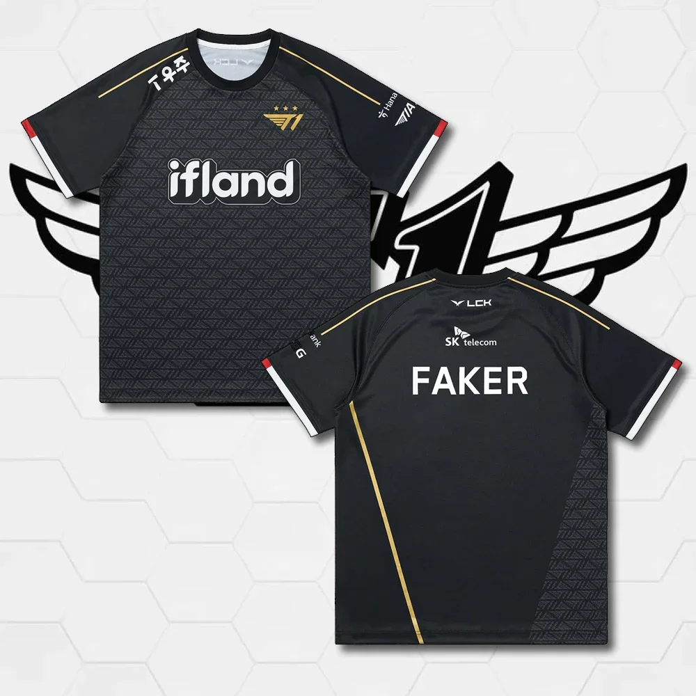 [Faker選手グッズ付き] T1 FAKER ユニフォーム ブラック T1]2024 T1 UNIFORM FAKER (Tシャツ・カットソー) 105669725