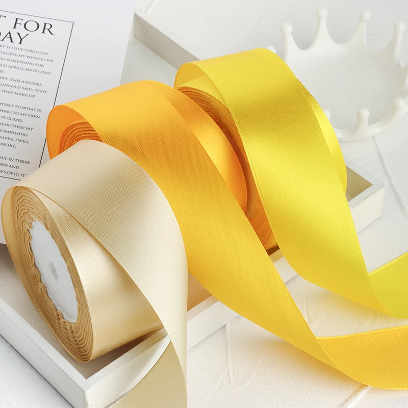 Satin Ribbon 25Yards 6/10/15/20/25/40/50mm Gift Packing Christmas Party Decoration Handmade DIY