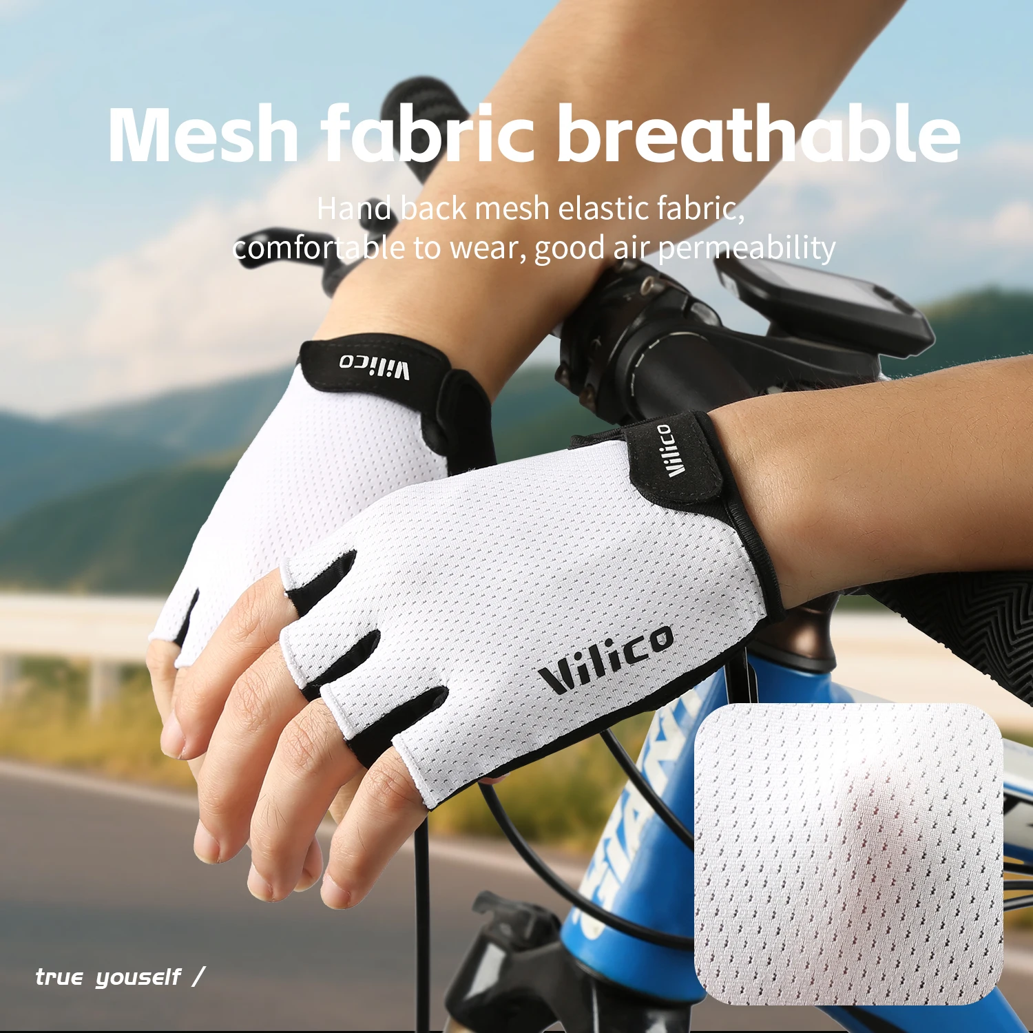 Sports Cycling Gloves For Men,Anti Slip,Shock-Absorbing,Wear-Resistant,Anti Cocoon,Breathable,Half Finger Training Fitness Glove