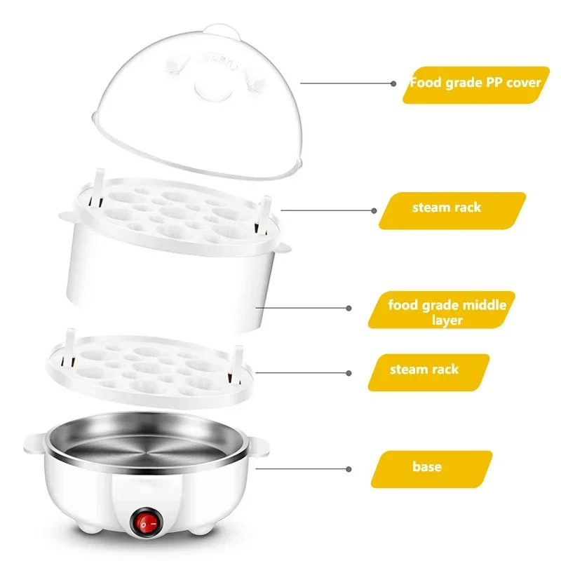 Electric Egg Boiler Universal 7 Egg Boiler Steamer Fried Egg Cooking Tool Kitchen Utensils Breakfast Maker 4