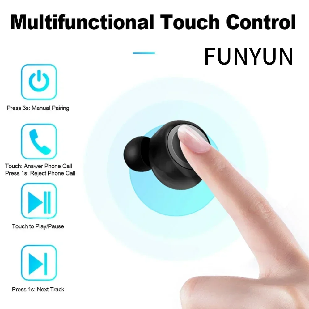 Y50 TWS Wireless Headphone V5.0 Earphone Bluetooth headphones Sport Stereo Waterproof Earbuds Headsets With Mic For Smartphones 4
