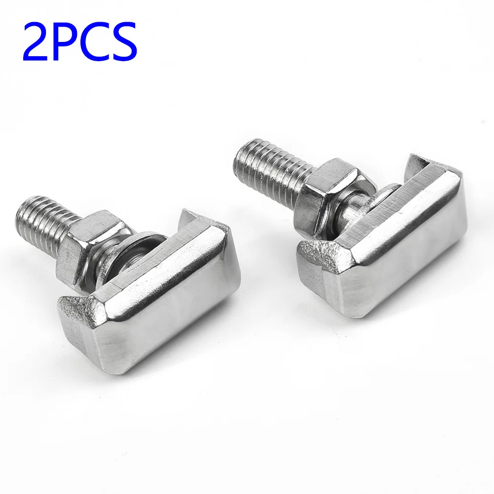 Battery Terminal Connectors 2Pcs T-Bolts Stainless Steel Battery Cable Terminal Connectors 19116852 6X0915138 Car Cable Screw Terminals