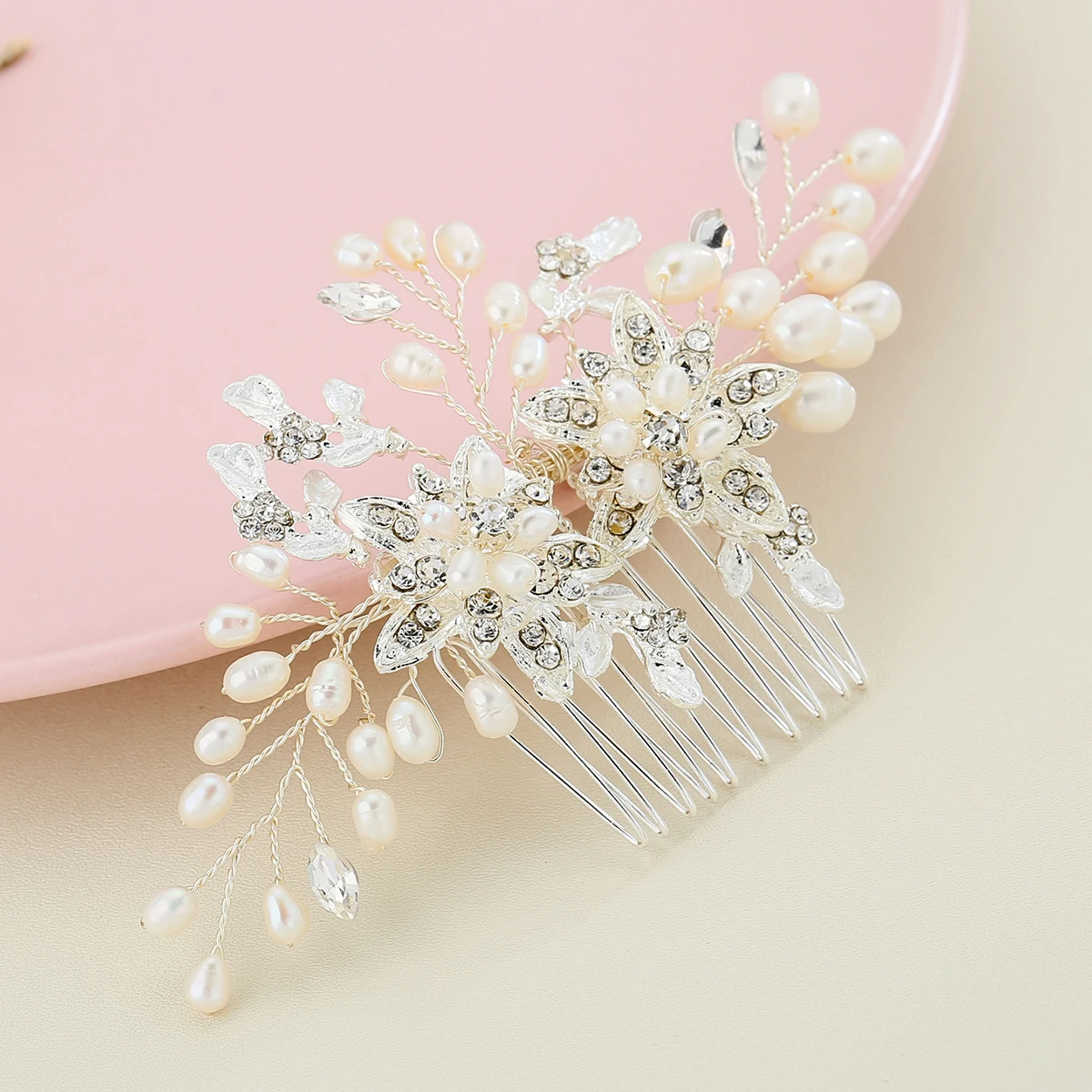 Sa9f6c53e49f34a3b8602bc44c9fb51feU Bridal Wedding Hair Accessories Crystal gold Silver Color Hair Combs for Women Bride Headpiece Party Jewelry Bridesmaid Gift Mallzona