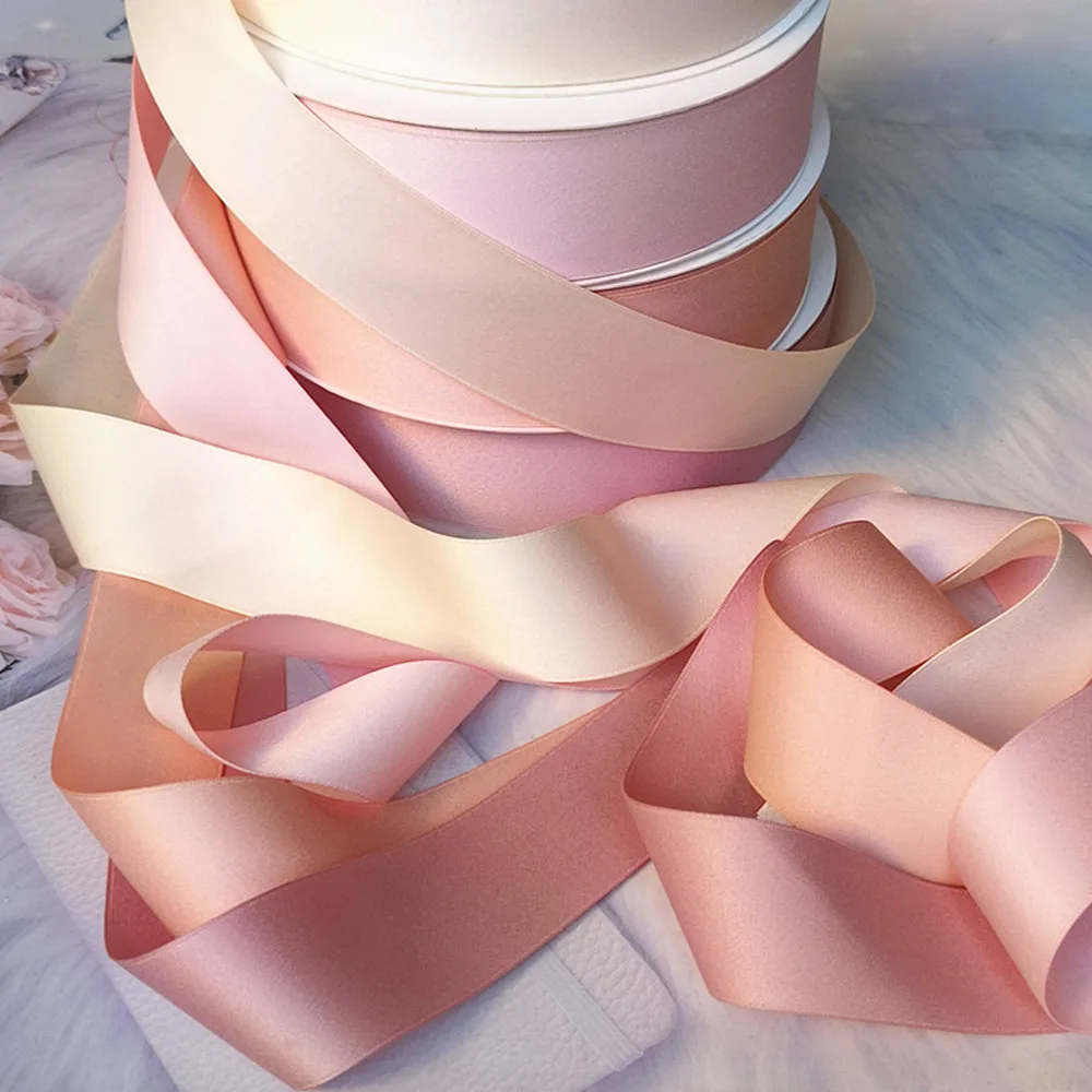 5Yards 3.8CM Matte Finish Satin Ribbon DIY Bows Bouquet Flowers Gift Decoration