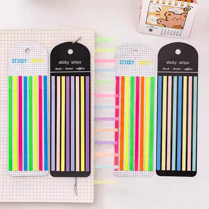 

Fluorescent Color Index Tabs Sticky Notes Memo Pads Planner Notebook Planner Bookmarks Korean Stationery Index Stickers Office