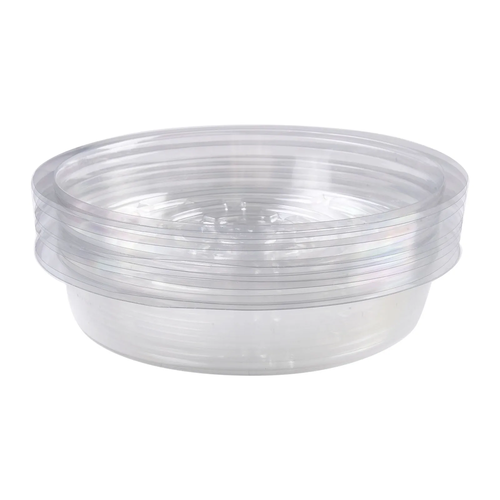 10PCS Plant Saucers 30cm Flower Pot Drip Trays Clear Snack Container Desktop Trash Storage For Indoor Outdoor Plant Garden Clear