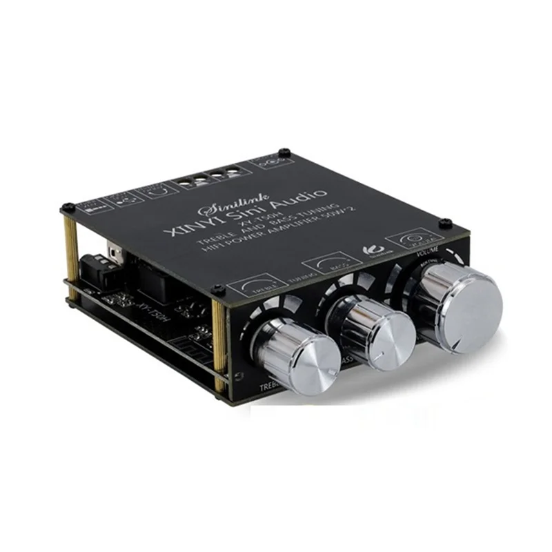 B50B-XY-T50H Bluetooth 5.0 증폭기 보드 TPA3116D2 50W + 50W 고베이스 조정 가능한 스테레오 디지털 증폭기 보드 오디오 모듈