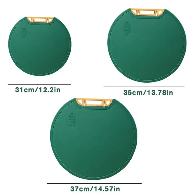 Green Cutting Board Household Cutting Plate Round Chopping Board Kitchen  Supplies Double-sided Anti-skid Pe - AliExpress