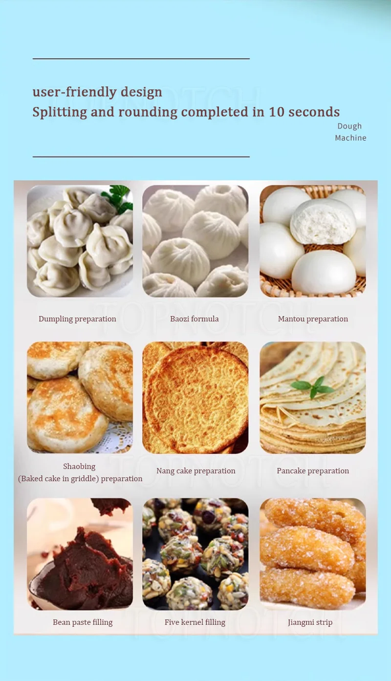 Description Picture 5 of itemBakery Round Bread Bun Pizza Dough Divider Rounder Automatic Dough Rounder And Divider Cutter Ball Rounding Making Machine Maker