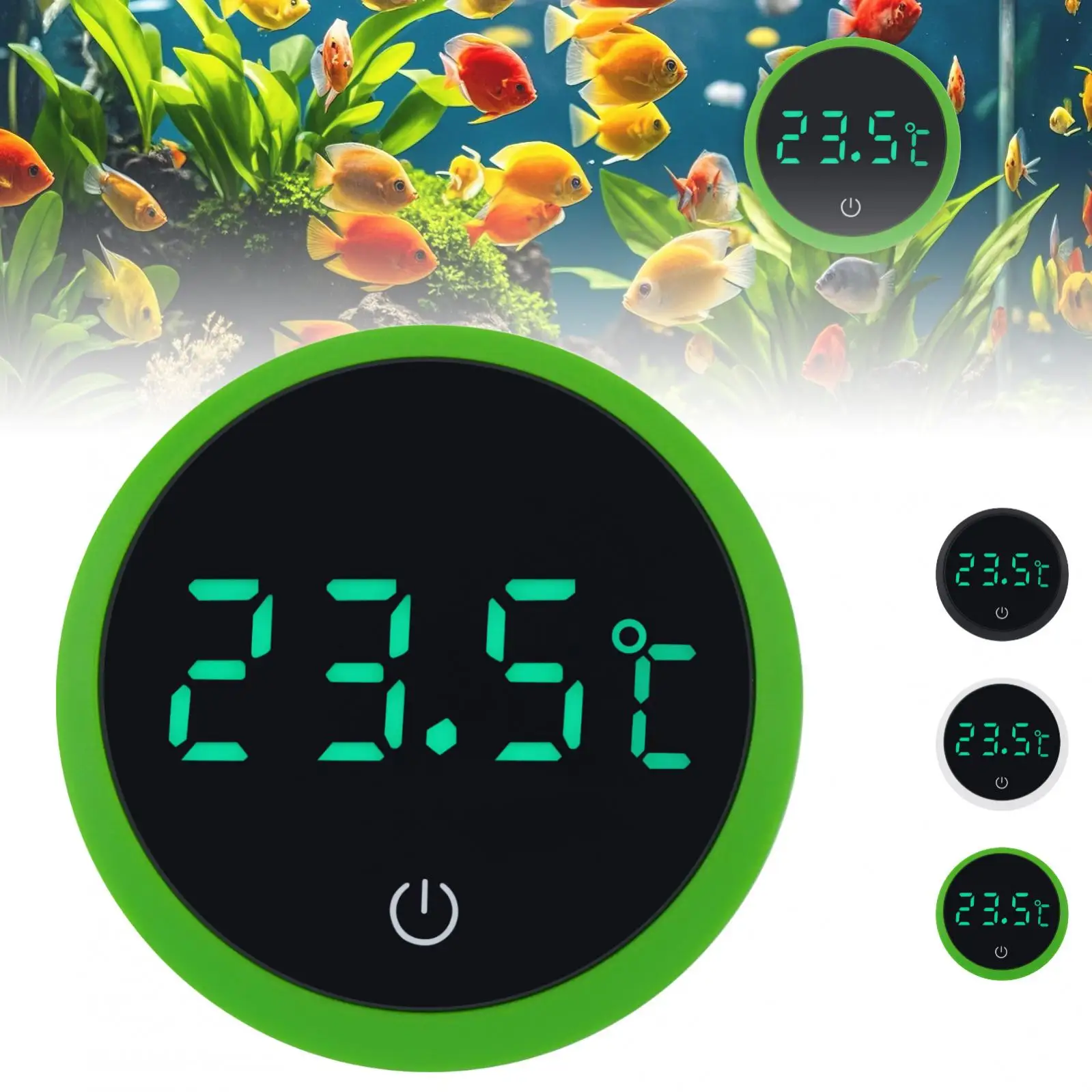 Cordless White / Green / Black Degree Celsius Digital Thermometer thumbnail 6