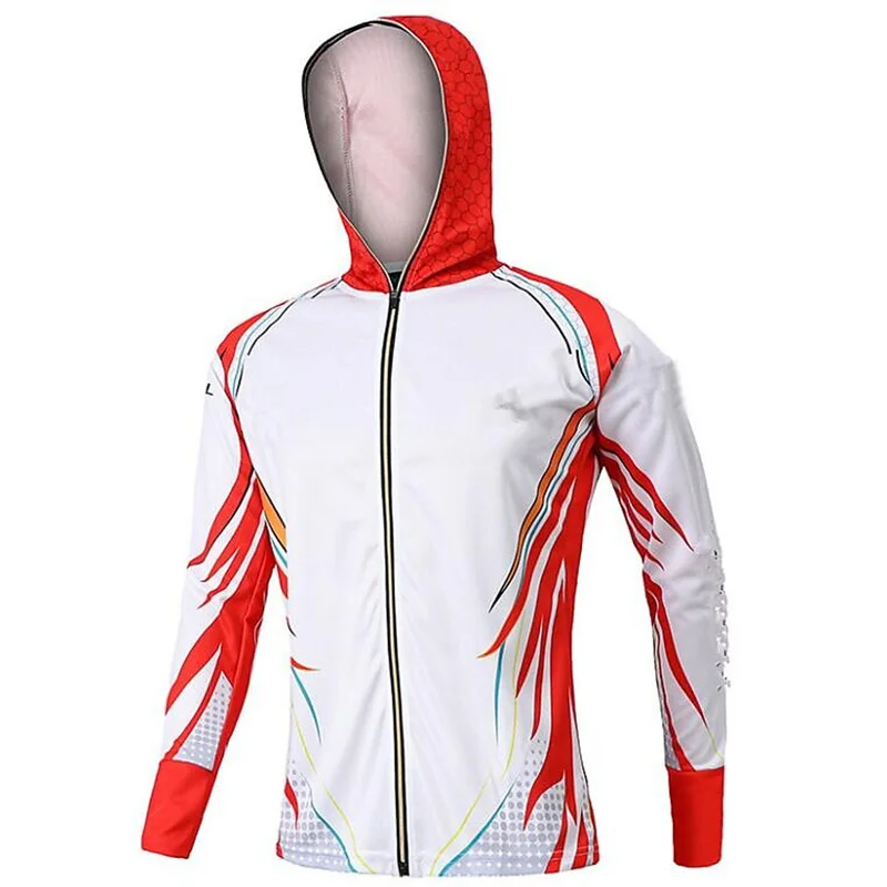 

2024 With Hood Custom Sublimation Printed Uv Protection Long Sleeve Men Fishing Hoodie Quick Dry Fishing Shirts