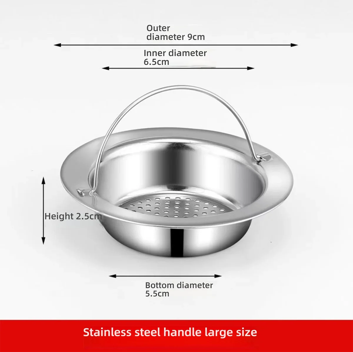 Kitchen Metal Sink Filter Trap Stainless Steel Mesh Strainer Food Slag Drainer Bathroom Shower Floor Drain Hair Catcher Stopper