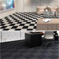100/50PCS Carpet Floor Tiles Stickers Thickened Square Rugs Peel and Stick Mats Used for Office Floor Anti Slip Home Decor Mats 2