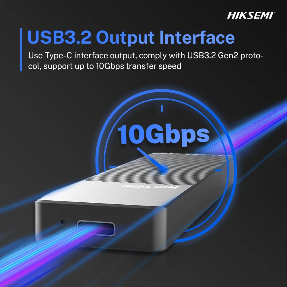 HIKSEMI MD202 M.2 SSD Enclosure For NVME & M.2 SATA Type C to USB3.2 Drive Case Protocol For 2230/2242/2260/2280 Hard Disk Case