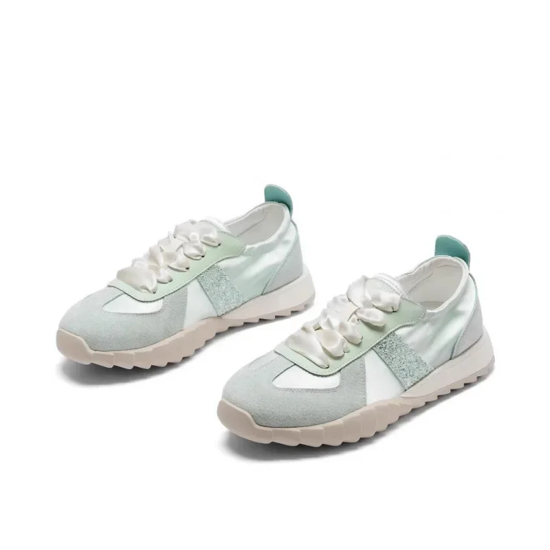 Retro Women's Deqin Shoes Autumn Winter Breathable Soft Bottom Agan Casual Versatile White Shoes Rubber Outsole High Top