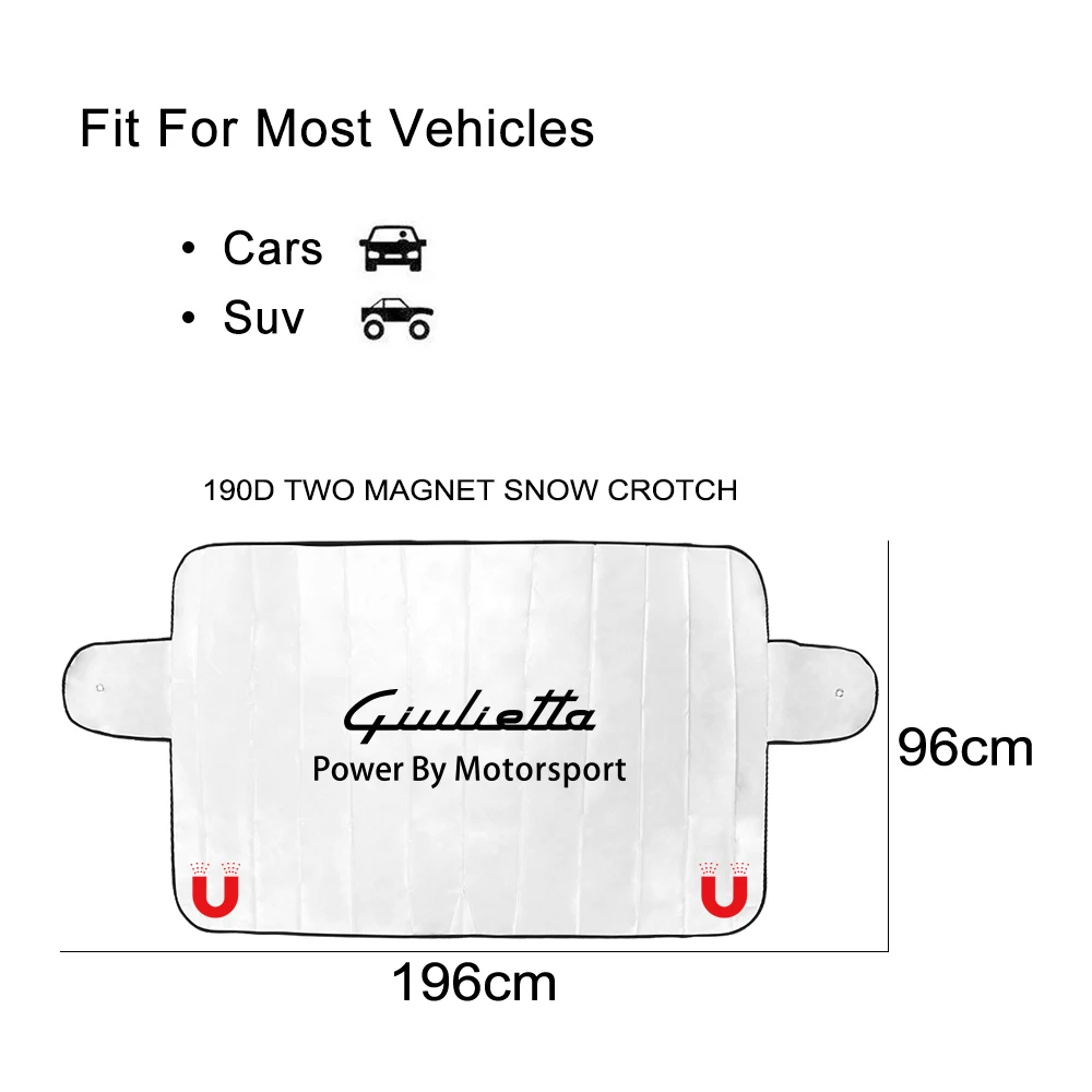 Car Front Windshield Cover Sunshade With Suction Cup For Alfa Romeo Giulietta 940 2010-2015