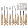 10Pcs Palette Knife Set, Stainless Steel Spatula Painting Knives, Wooden Handle Painting Pallet Knife Set for Oil Painting 1
