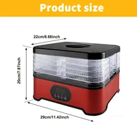 Déshydrateur alimentaire à 5 plateaux, prise UE, température et minuterie réglables, plateaux de séchage transparents, pour viande séchée, friandises pour animaux, légumes et collations 2