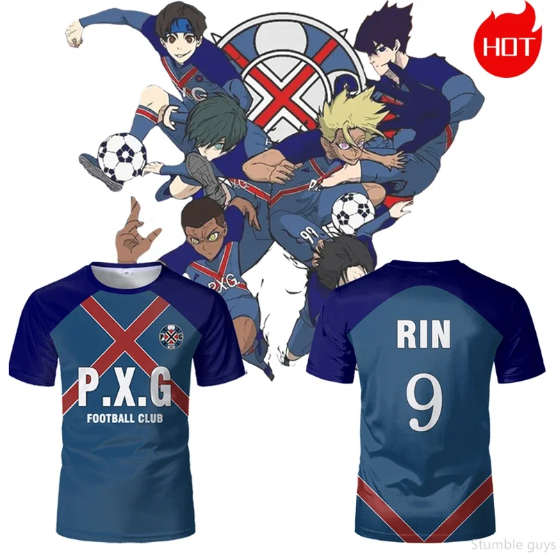 Blue Locker Room Anime Daily Streetwear T-Shirt Fußballtrikot Jungenkleidung Mädchen Kurzarm Harajuku Cosplay Grafik-T-Shirts