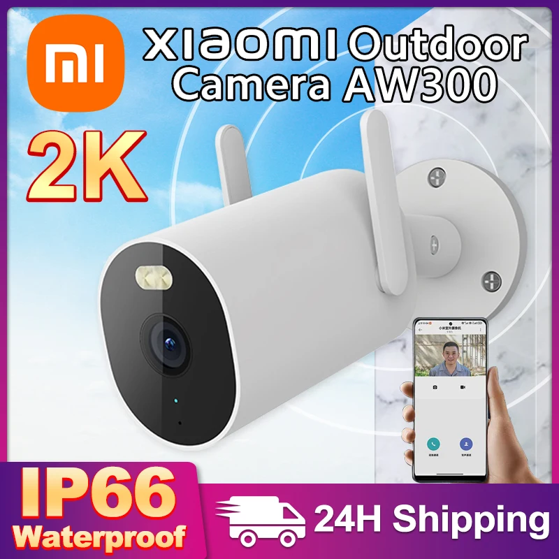  Xiaomi Cámara exterior AW300, 2K Full-HD, visión nocturna  inteligente a todo color, ajuste de zona de enfoque, IP66 resistente a la  intemperie, blanco : Electrónica