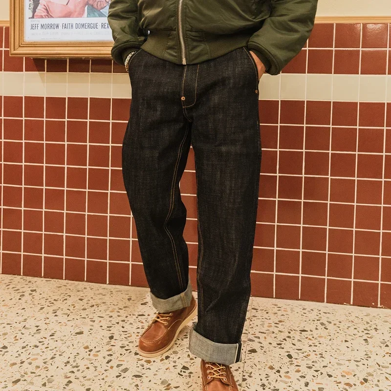 Red Tornado 18oz Selvedge Denim Jeans Loose Straight Fit Heavyweight Raw Denim Pants 1