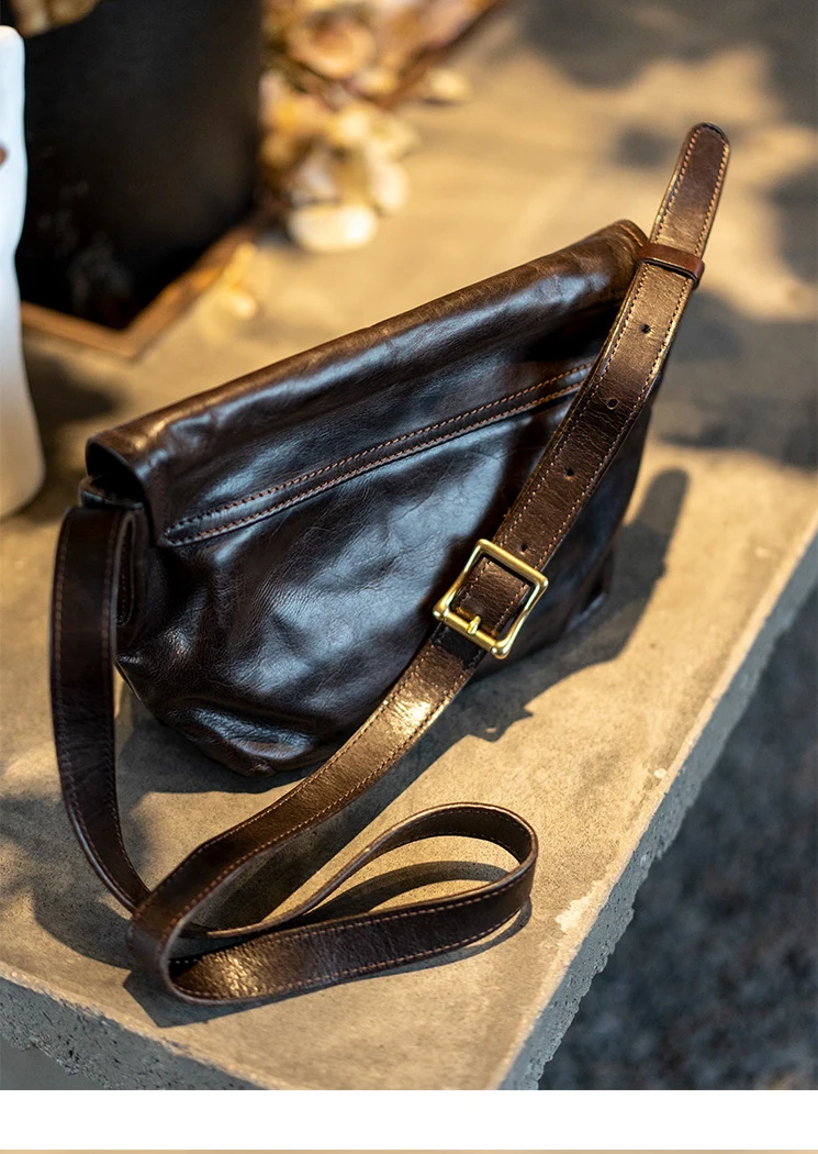 PNDME Outdoor tägliche arbeit hohe qualität kuh leder männer umhängetasche lässig vintage luxus handgemachte echtes leder schulter tasche – Detail 19