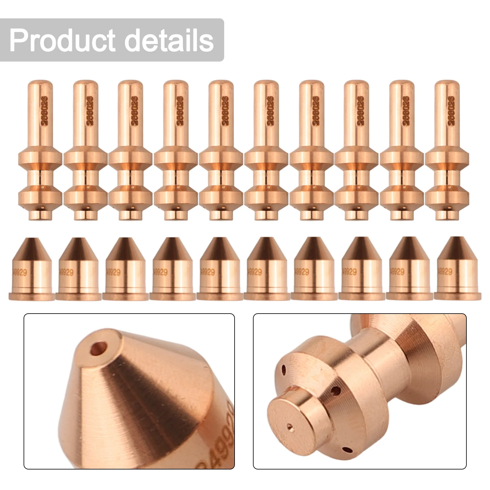 Plasmsa Cutter Electrodes For Miller Spectrum 875 Kits Parts Consumables Electrode 256026 Industrial High Quality