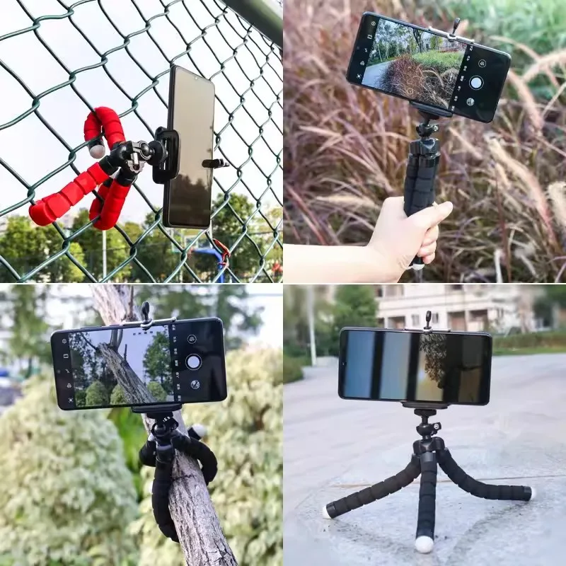 Phone Tripod Mini Tripod Flexible Phone Tripod Camera Tripod Phone Tripod Mount Photography Tripod For iPhone Huawei Xiaomi Samsung Gopro Flashlight