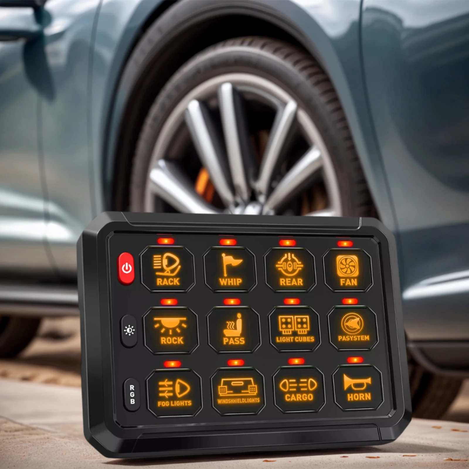 Electronic Relay System 12/24V Caravan Control Panels DIY Backlit Universal Circuit Control Panel for Car Truck Offroad RV Van