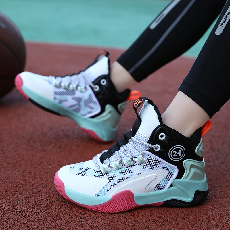 Autumn Children Basketball Shoes Boy's Mesh Basket Boots Antislip Rubber Sole Little Kid Big Kids Fitness Casual Sneakers sports shoes,kids sneakers,kids shoes,kids sports shoes