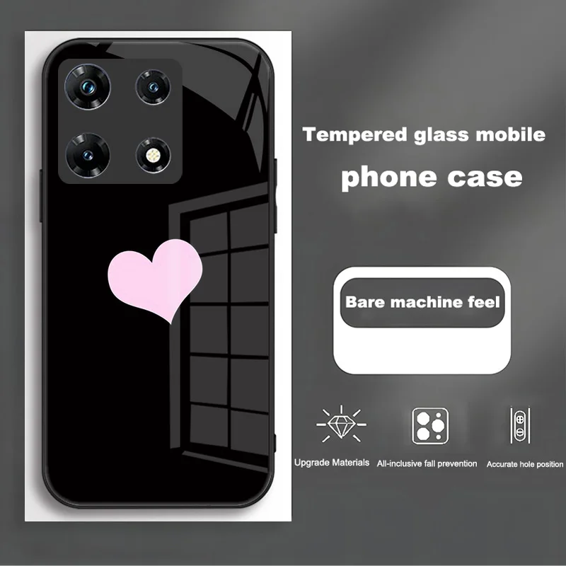 Luxury Shockproof Tempered Glass Phone Case Cover