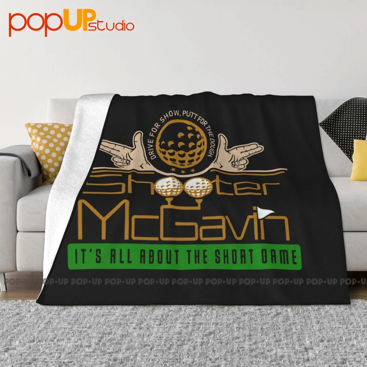 Shooter Mcgavin Happy Gilmore Inspired Golf Movie Coperta Velluto Addensare Divano In Pile Corallo Dedicato Divano Decorativo