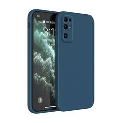 Luxury Square Liquid Silicone Case - Classic Soft Original Cover for Honor 30i (Blue)