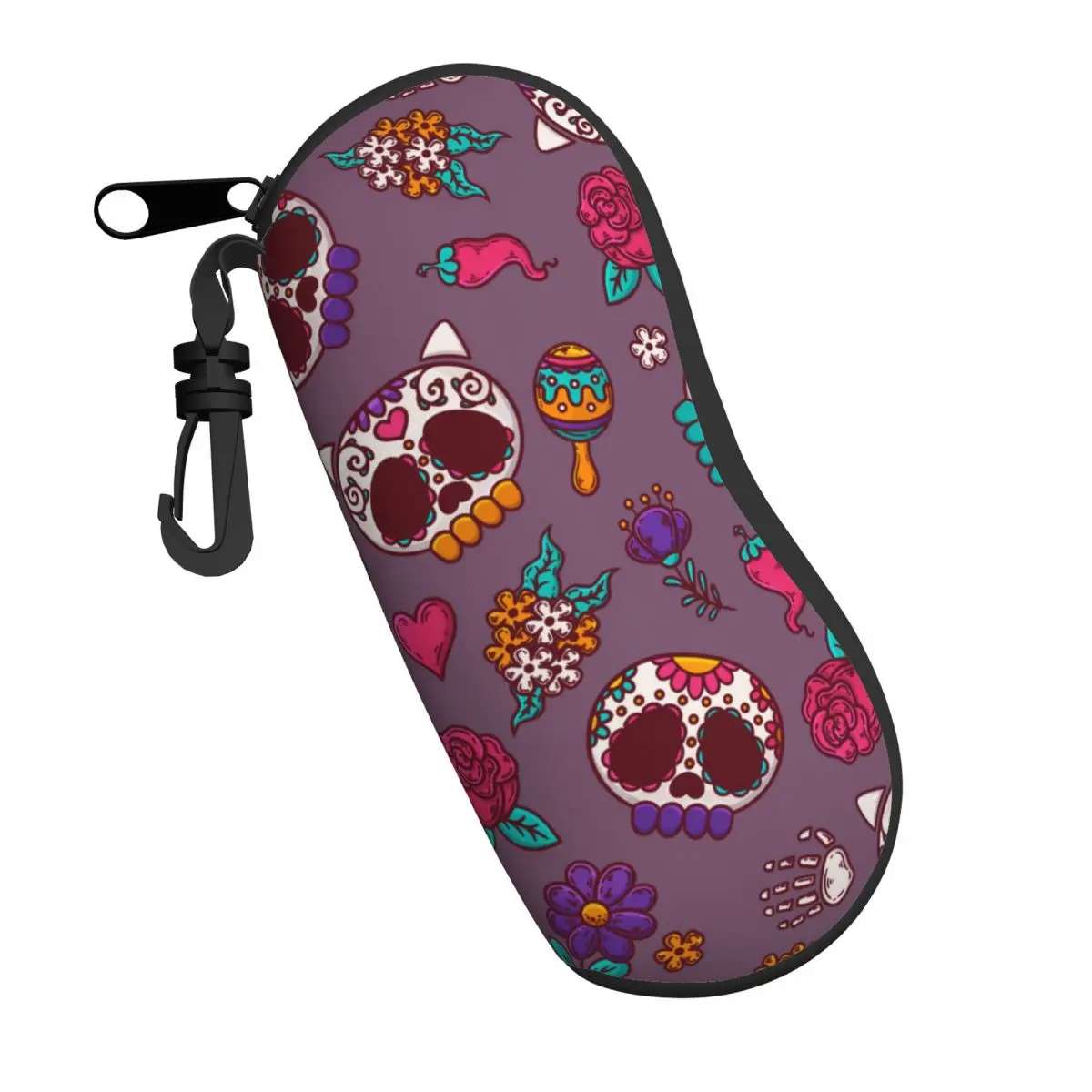 

Glasses Case Soft Glasses Bag Mexico Skulls Portable Sunglasses Box Bag Accessories Eyeglasses Case