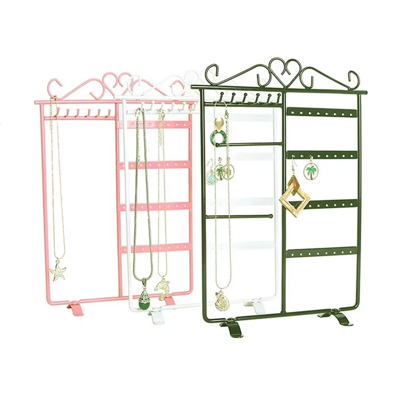 Metall Schmuck Ohrringe Display Ohrstecker Halskette Kette Lagerung Halter Ständer Organizer Rack