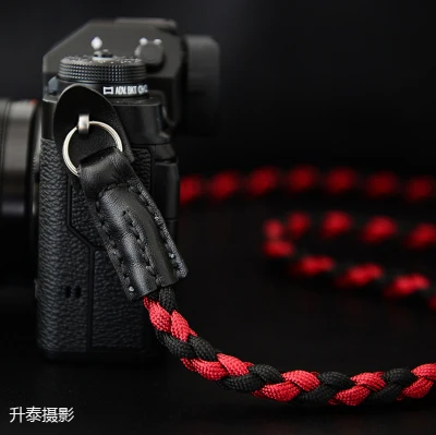 Corda In Nylon Pu Intrecciata A Mano Fotocamera Tracolla Tracolla Cintura Mirrorless Per Digitale Leica Canon Fuji Nikon Olympus Pentax Sony Dslr
