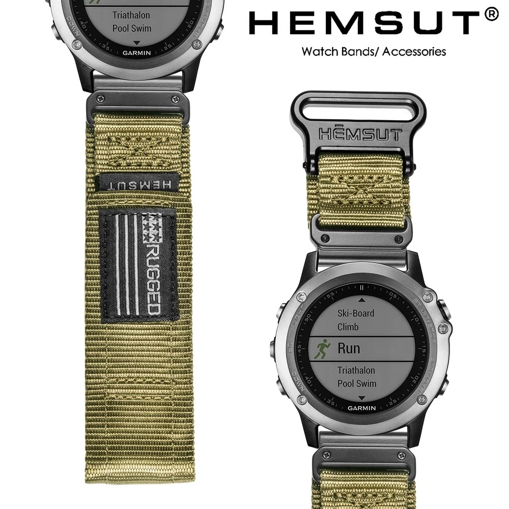 

Compatible With Garmin Watch Band Nylon Sports Military Watch Strap For Fenix/Forerunner/Vivoactive/Approach/MARQ/Quatix/D2