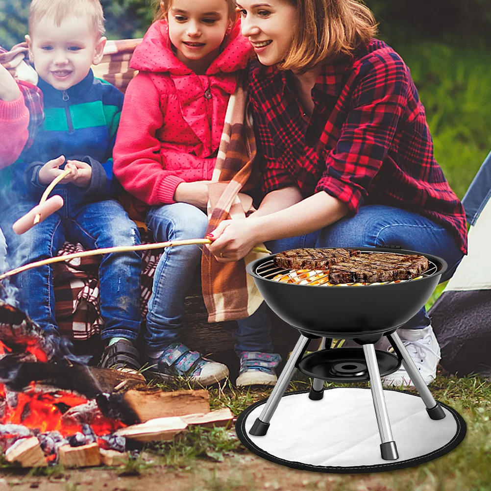

BBQ Fire Mat Camping Accessories Convenient Barbecue Insulated Glass Fiber Proof Outdoor Insulation Grill Mats For Under