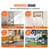 12964-a786ee.jpg SucceBuy Grid Wall Panels Tower Wire Gridwall Display Racks Double Side Gridwall Panels for Art Craft Shows Retail Shop w/ Hooks