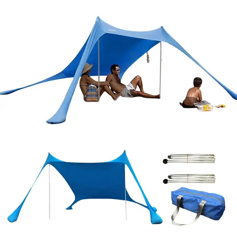 

2.1*1.5M Shades Beach Tent Outdoor Beach Vacation Canopy Waterproof UV Resistant Patio Shade Canopy Camping Beach Sun Shade