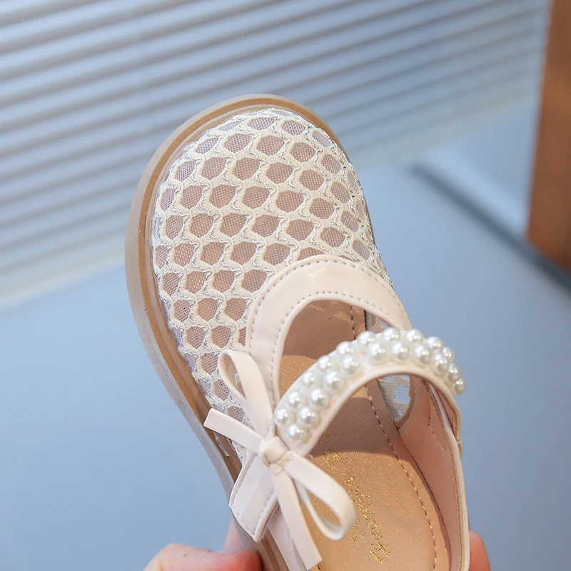 Girls Summer Mesh Sandals with Bowknot for Toddler Beach