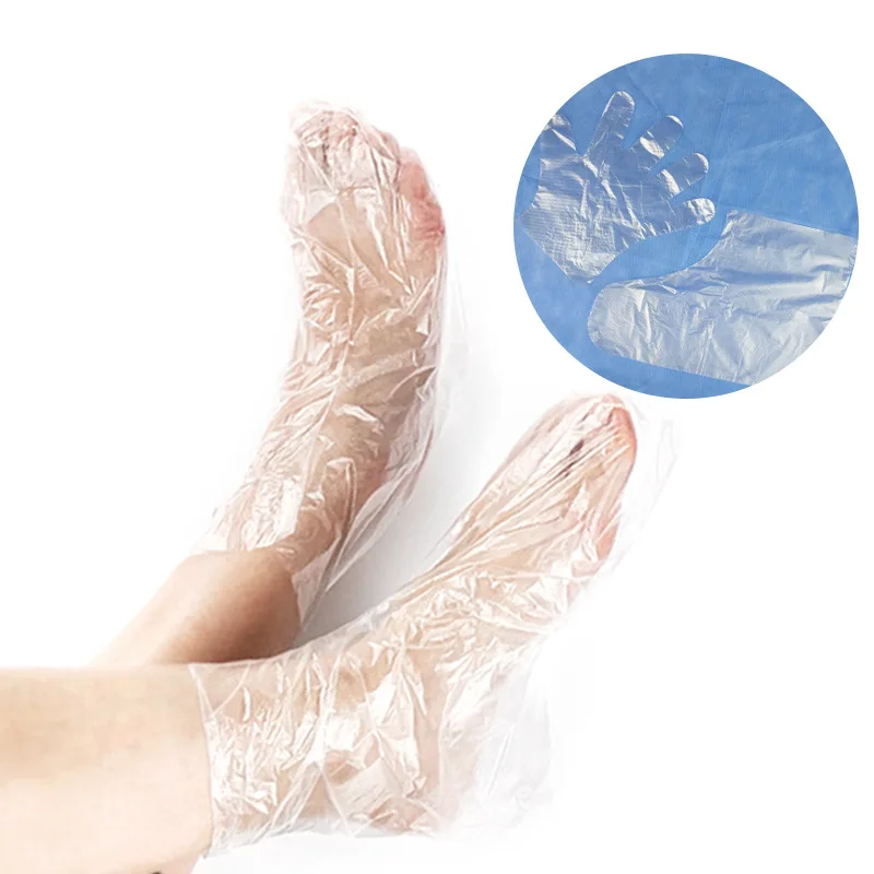 

100PCS Transprent Disposable Foot Bags Detox SPA Covers Pedicure Prevent Infection Remove Chapped Foot Care Tools Bath Wipe