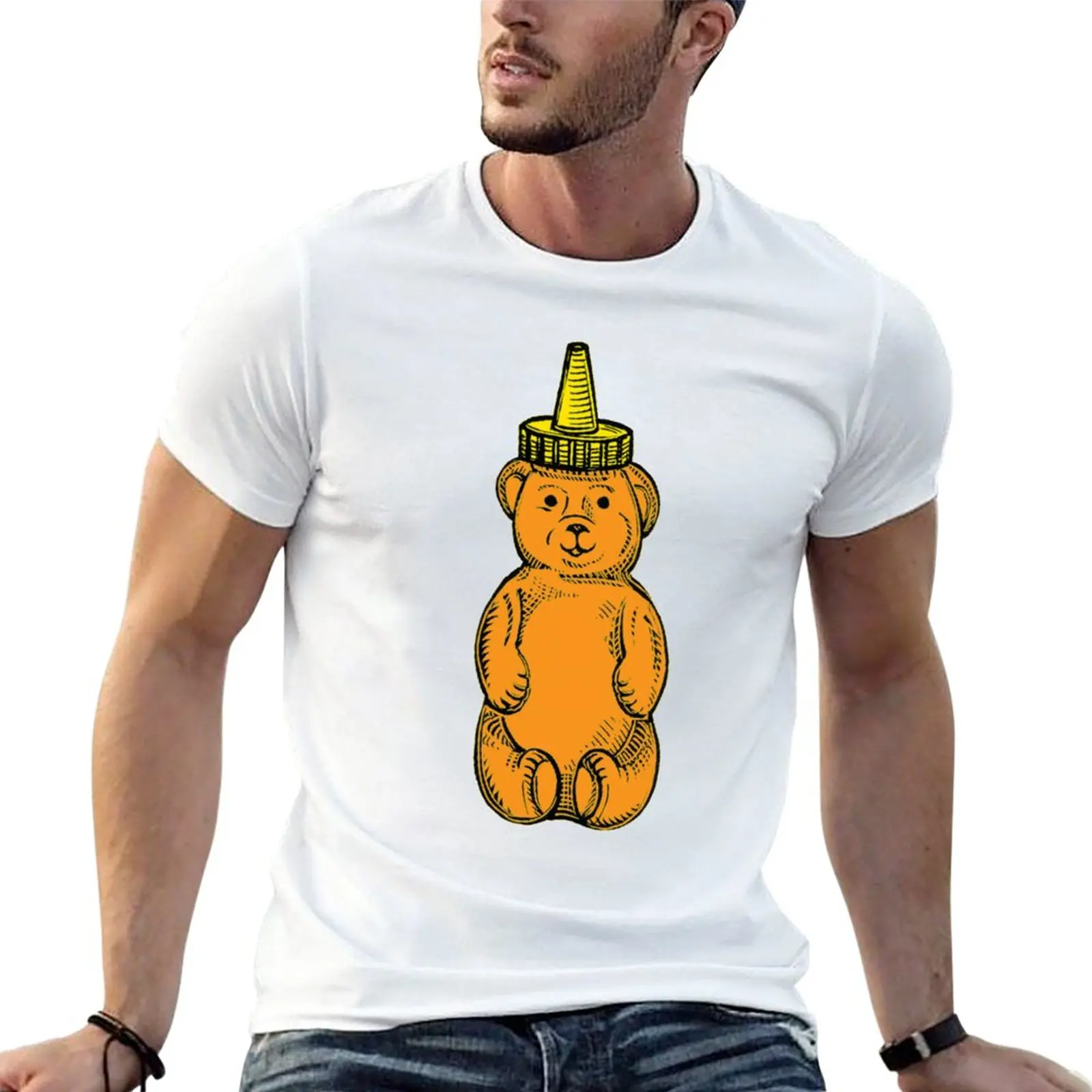 

New Vintage Honey Bear T-Shirt Short sleeve tee vintage t shirt Tee shirt T-shirts for men cotton