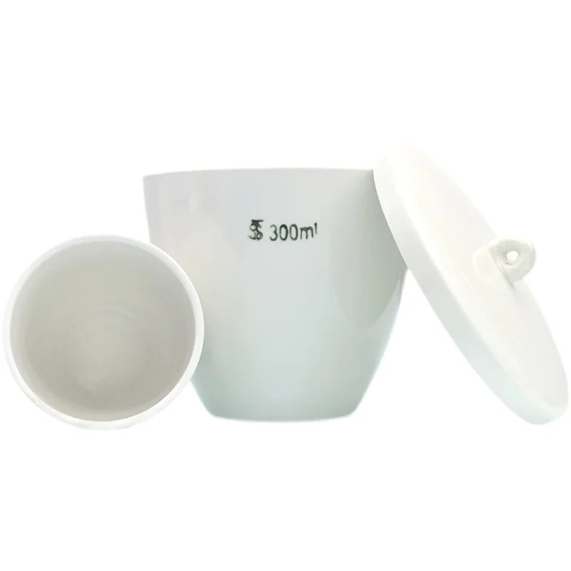 Minden méret Megszerezhető 5ml hogy 300ml Porcelán Tégely Laboratórium 1/2/5/10pcs Agyagművesség Tégely vel Szemhéj számára Iskolaépület labratory experime