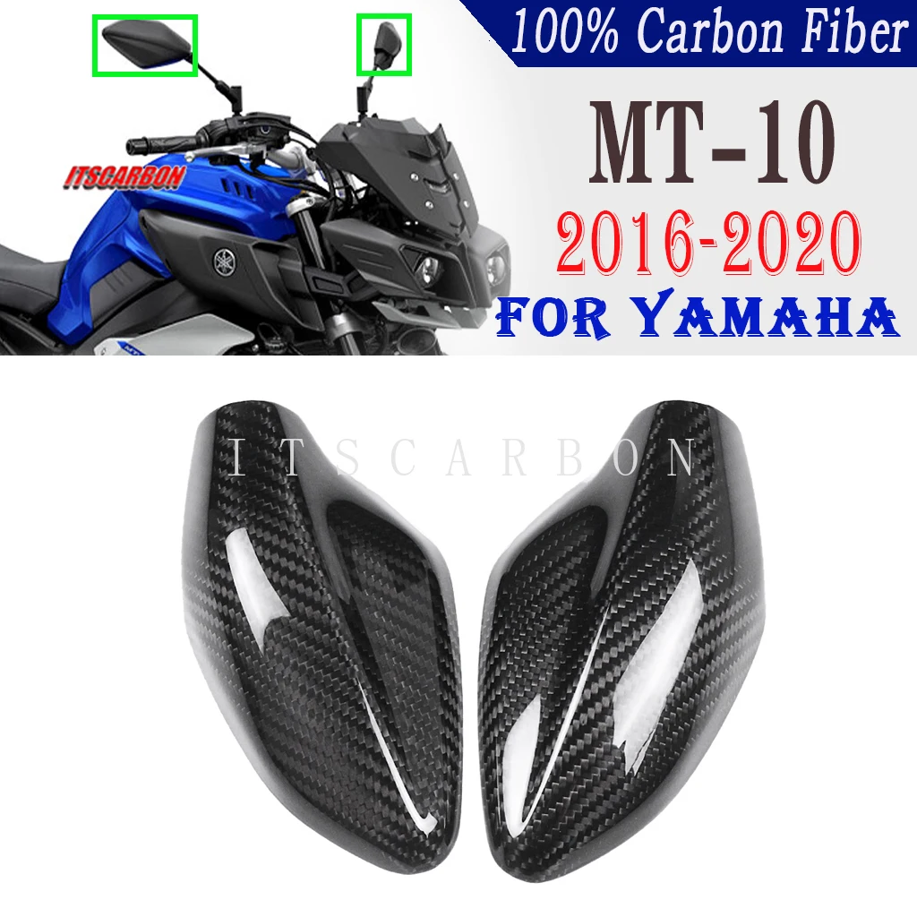

Pure Real Dry 3K Carbon Fiber Mirror Cover Fairing Kits Accessories For Yamaha MT10 MT-10 FZ-10 2017 - 2019 2020 2021