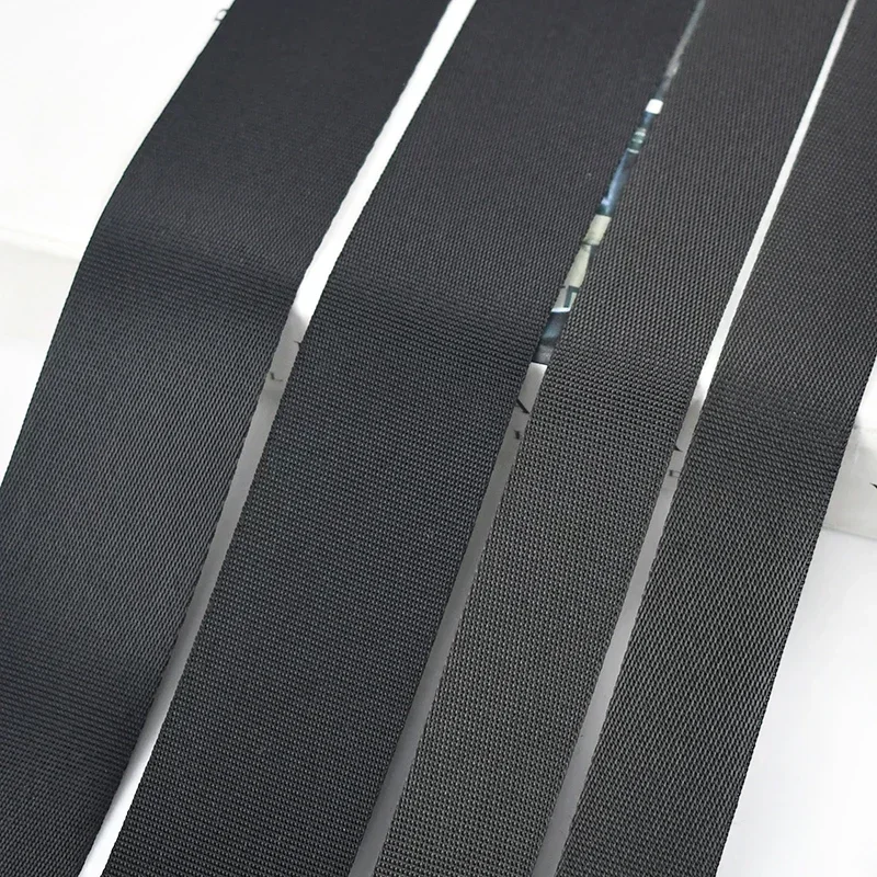 10m Black Nylon Webbing Tape