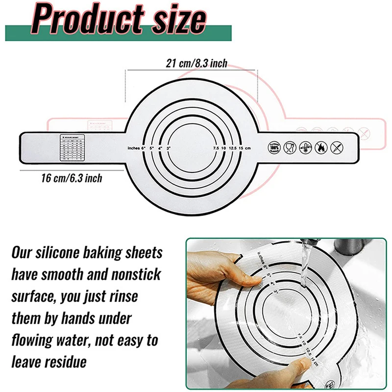 1Pc Silicone Baking Mat Long Handle Sling Non-Stick Bread Kneading Pad Dough Transfer Pad Bakery Supplies Kitchen Cooking Tool