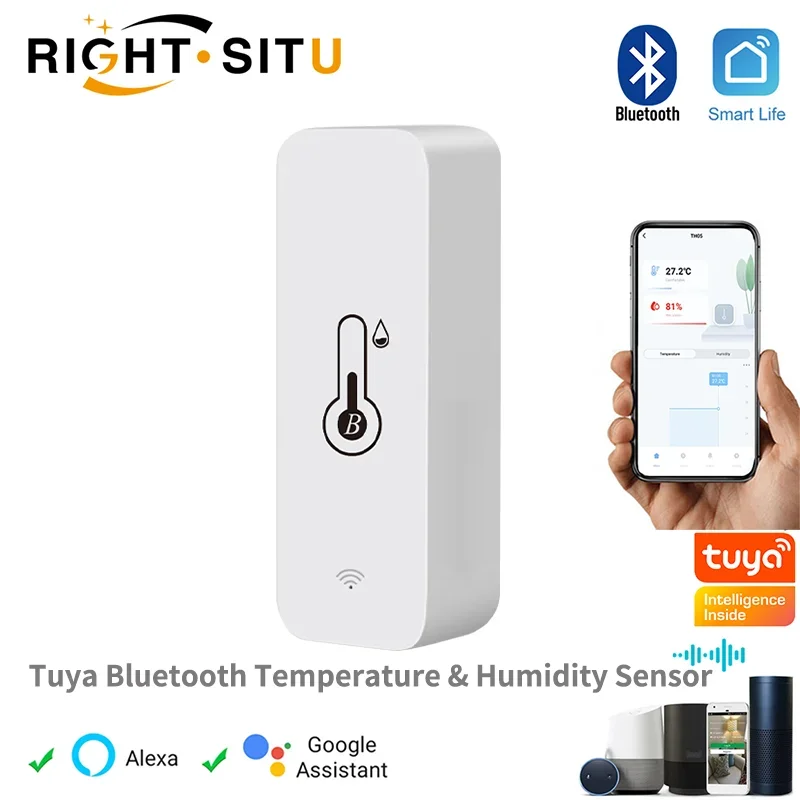 Tuya Bluetooth-Compatible Smart Temperature Humidity Sensor Mini 2024 New Upgrade  APP Remote Control Thermometer Hygrometer