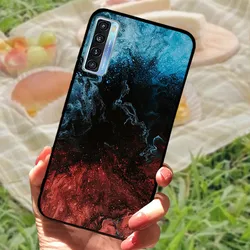 Elegant Black Marble Silicone Soft Case - Protective Bumper Cover for TCL 20 5G (48)