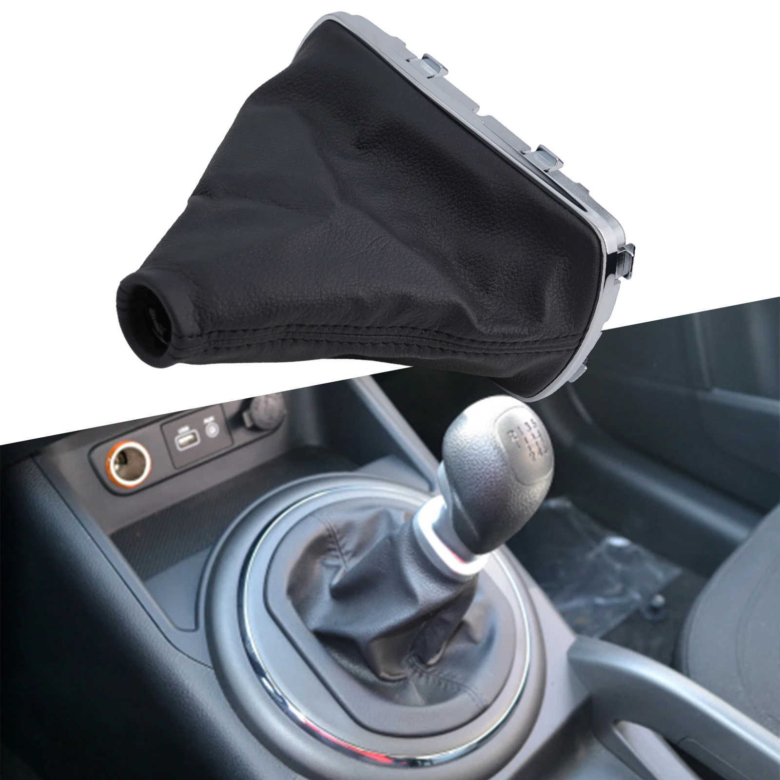 Car Shift Gear Knob Lever Gaitor Boot Cover Shift Boot Gear Lever 846403W000 84640-3W000 For Kia For Sportage 2011-2014